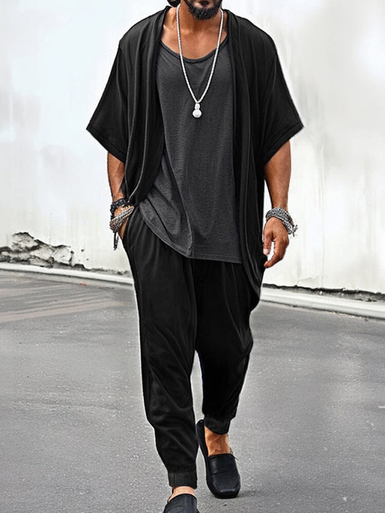 Trendy Open Front Jacket With Pants Set - Image 3
