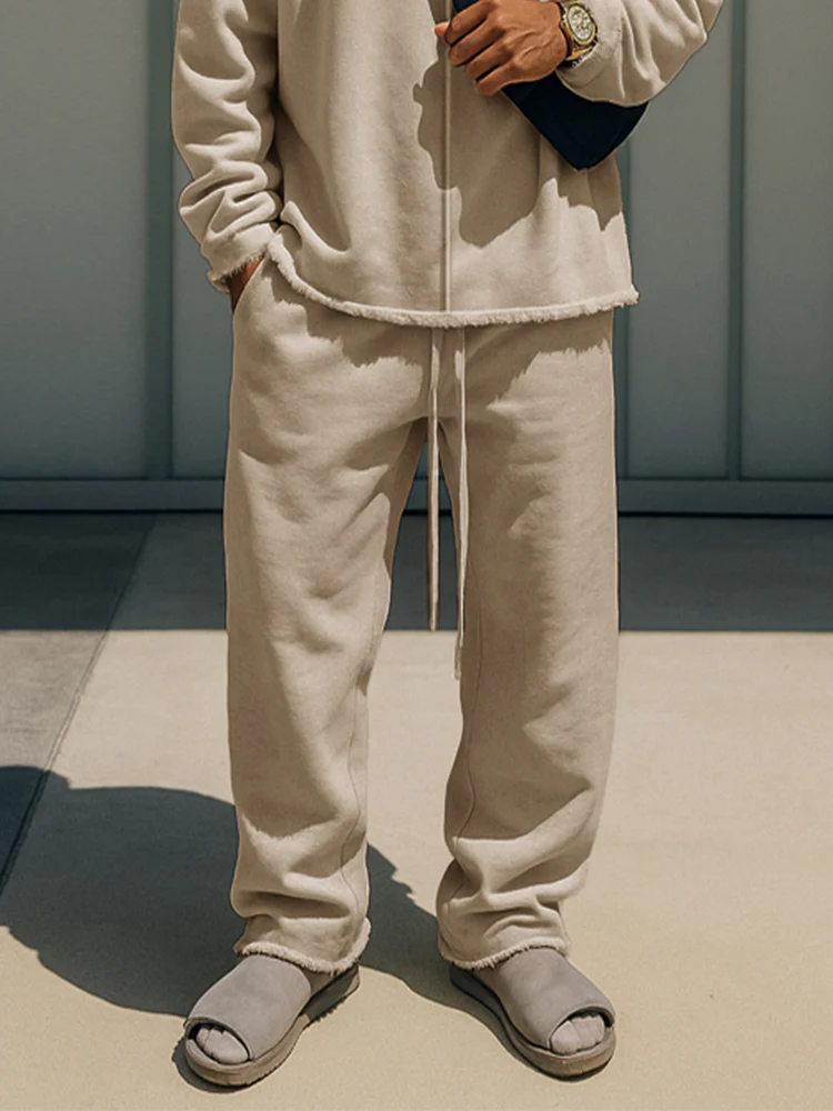 Trendy Raw Hem Cotton Casual Set - Image 4