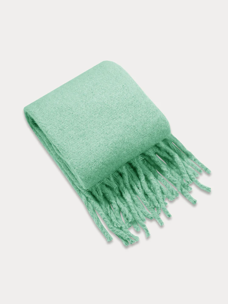 Ultra-Soft Mohair Tassel Scarf - Image 12