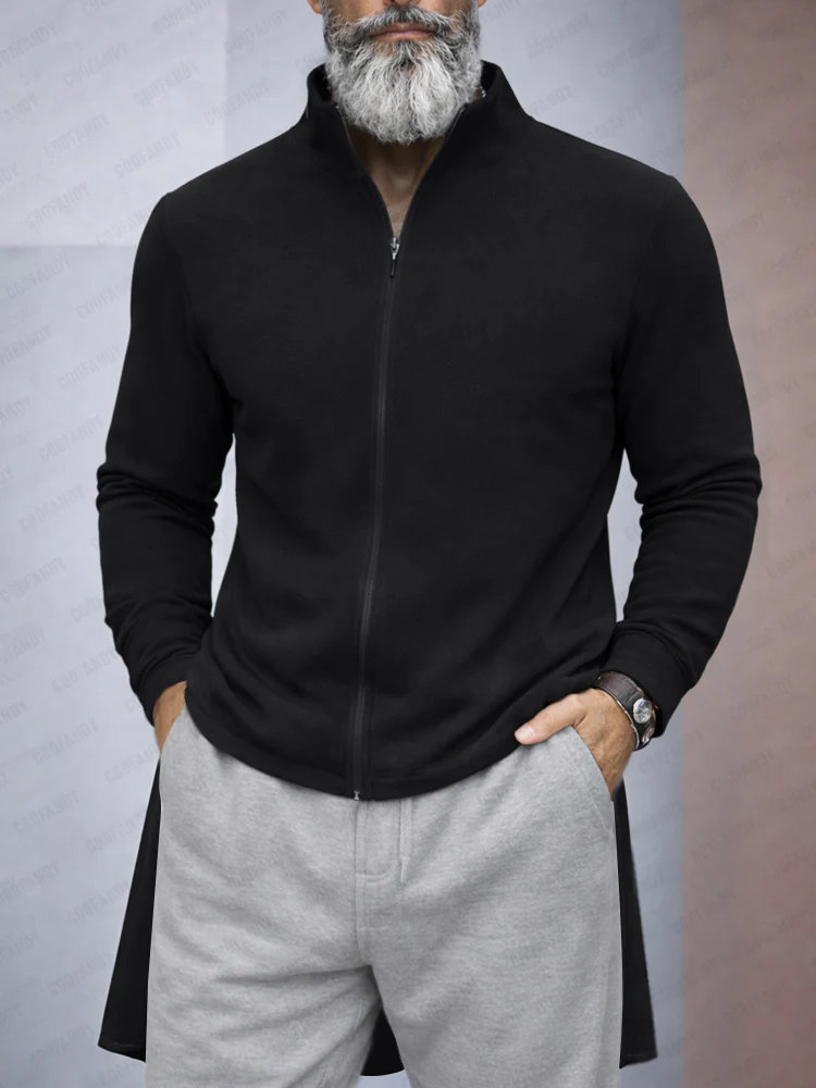 Unique Asymmetrical Hem Shirt Jacket - Image 3