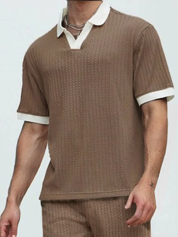 Urban Stylish Knit Jacquard Casual Set - Image 3