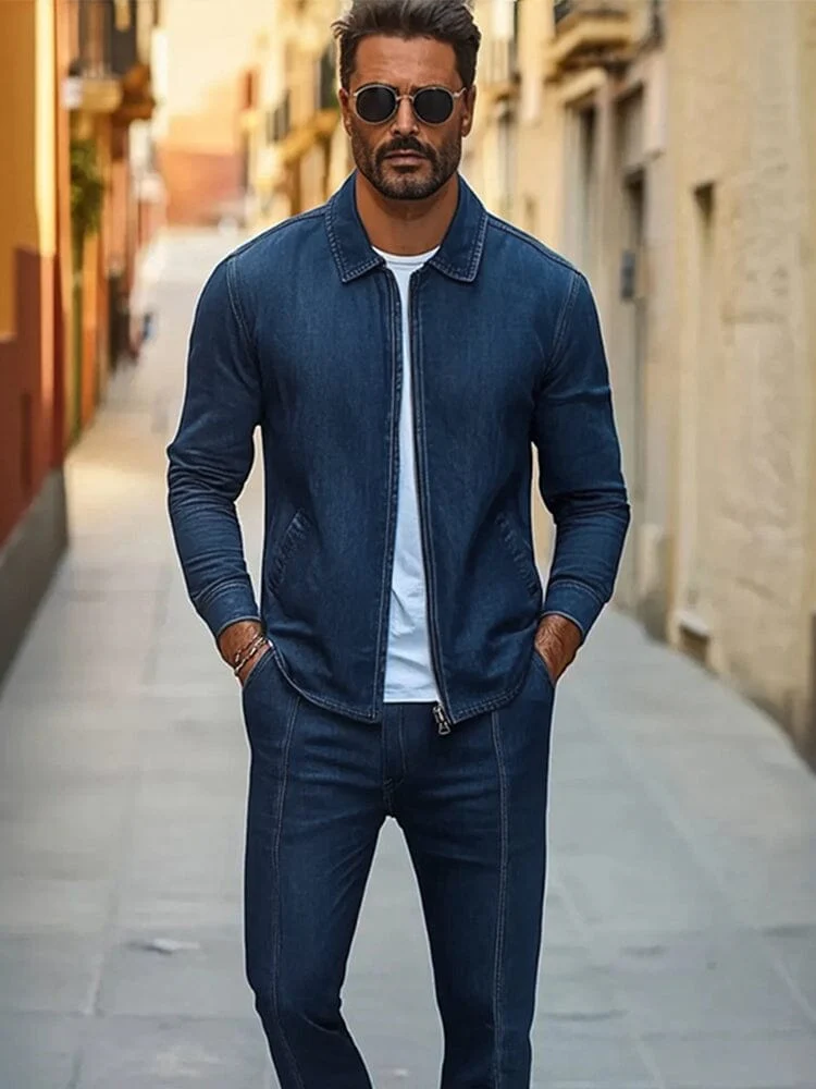 Urban Two-Piece Denim Set - Image 3
