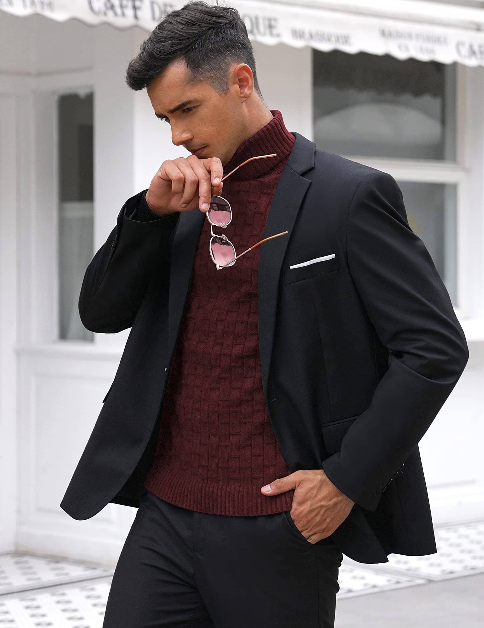 Slim Fit Turtleneck Thermal Sweaters (US Only) - Image 15
