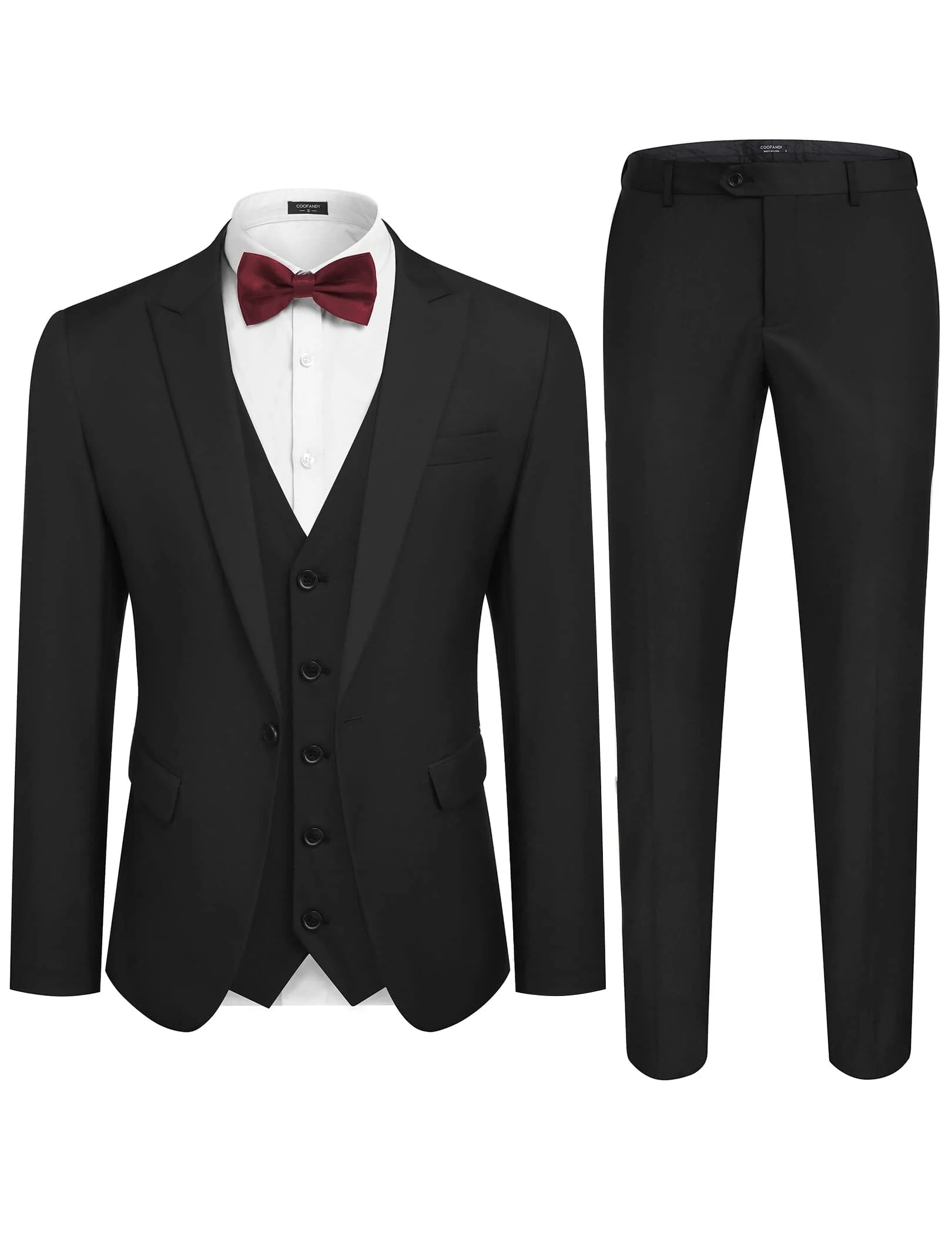 3 Piece Suits Set Tuxedo Prom Blazer Vest Pants Set (US Only) - Image 4