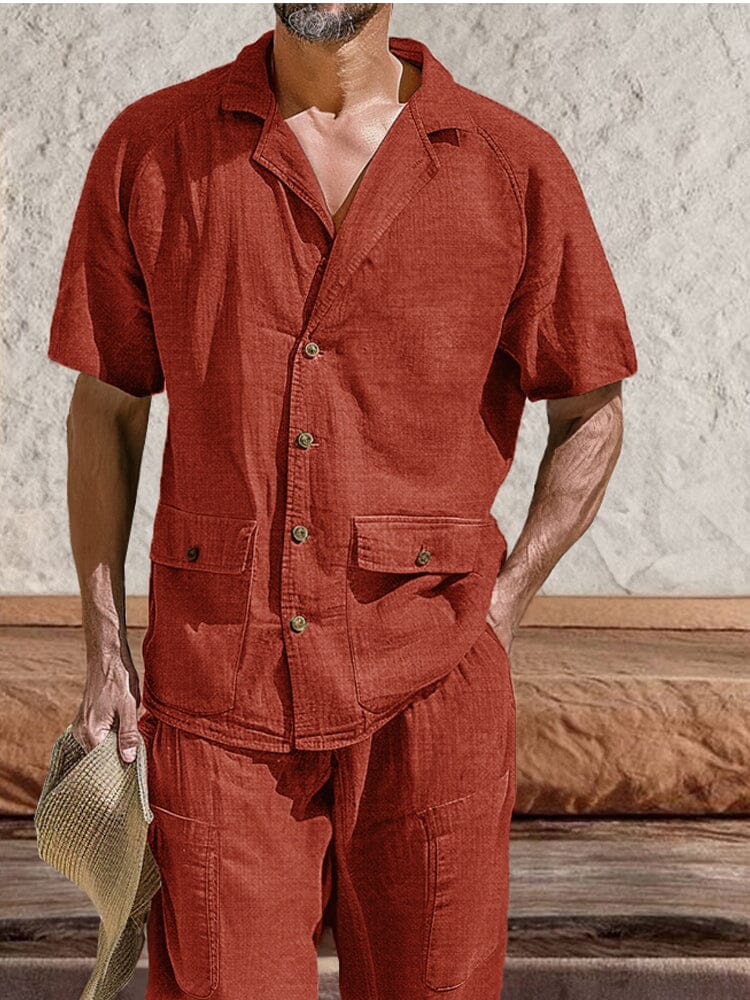 Utility 100% Cotton Shirt Set - Image 3