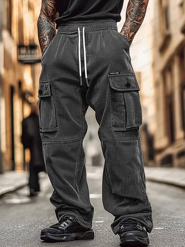 Utility Fashion Corduroy Cargo Pants - Image 2