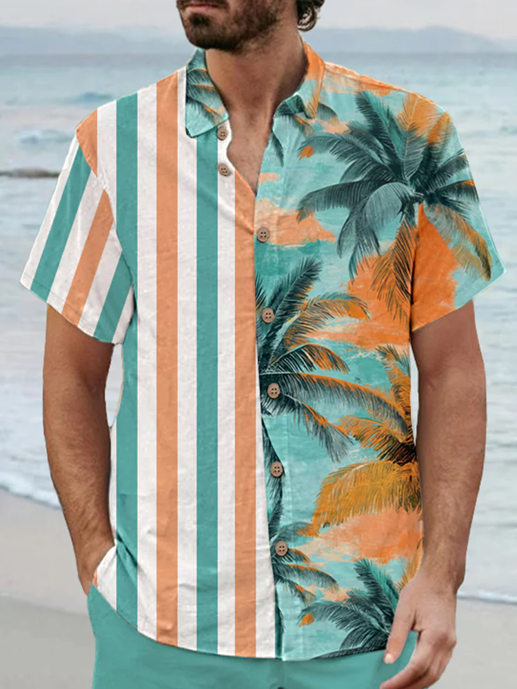 Vacation Casual Printed Shirt Set - Image 4