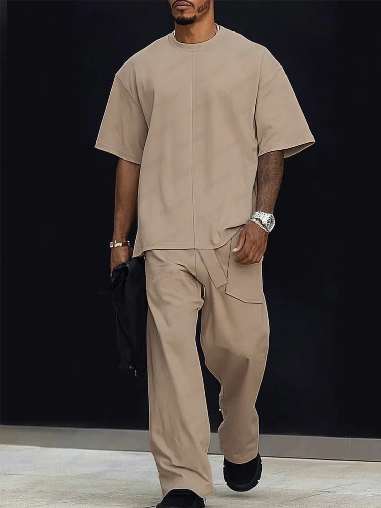 Versatile Daily T-Shirt Pants Set - Image 2