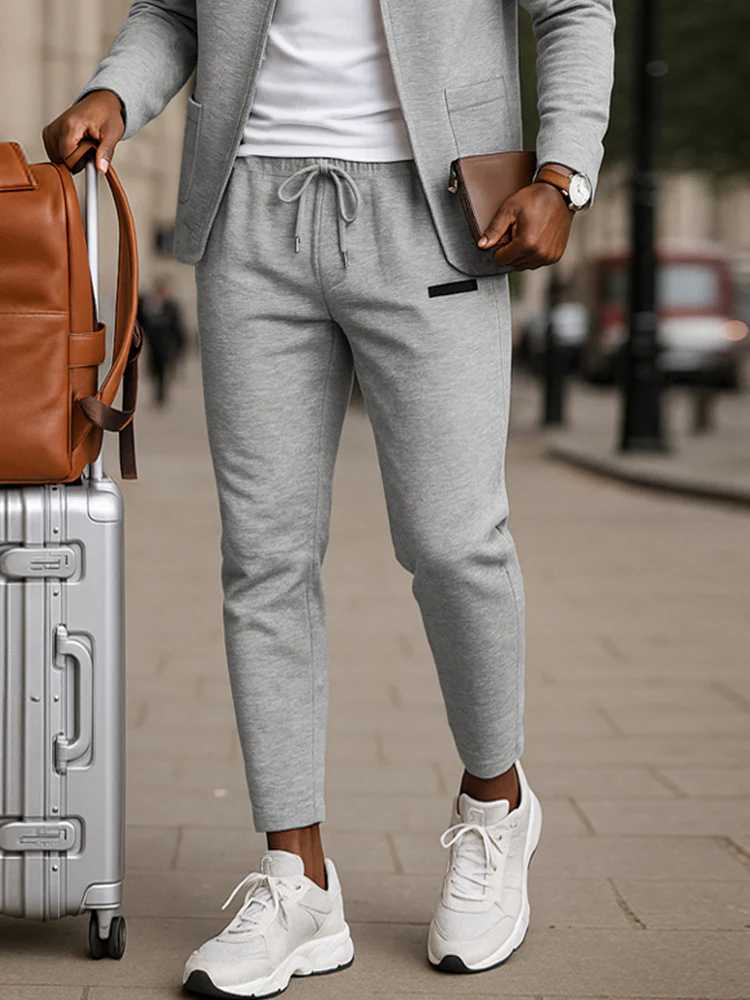 Versatile Open Front Jacket Pants Set - Image 4