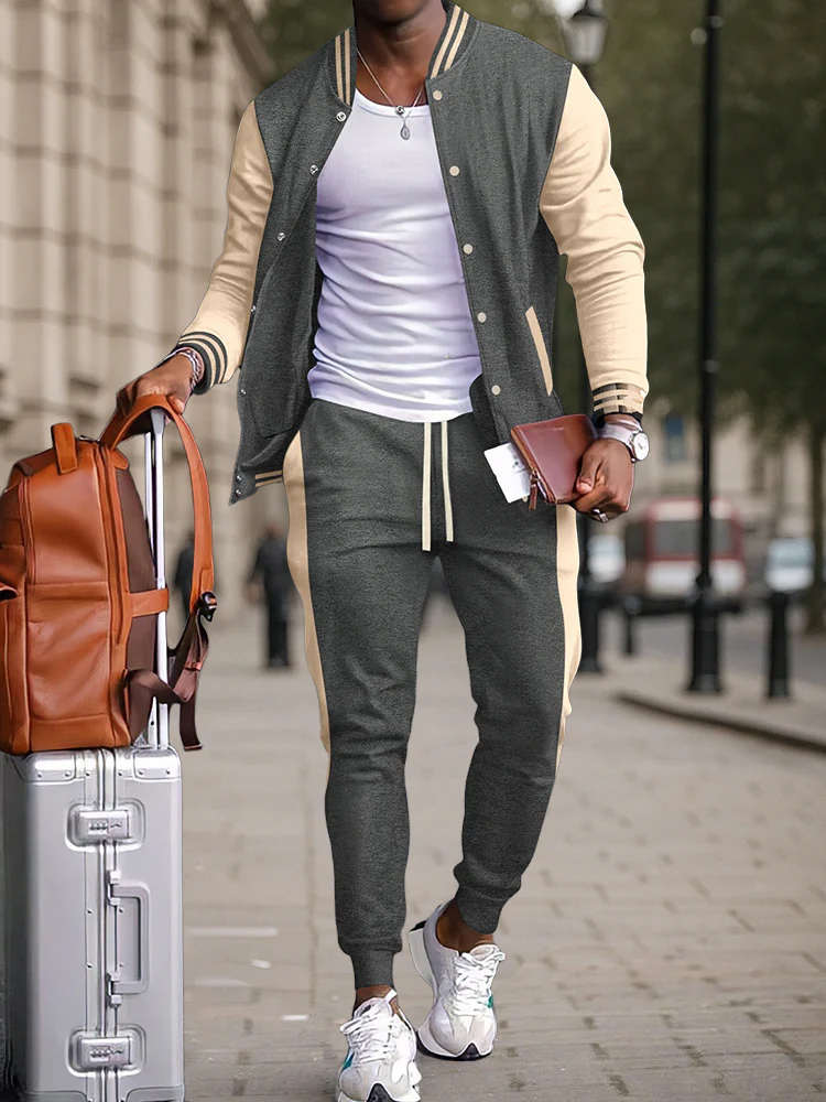 Versatile Sporty Jacket Pants Set - Image 3