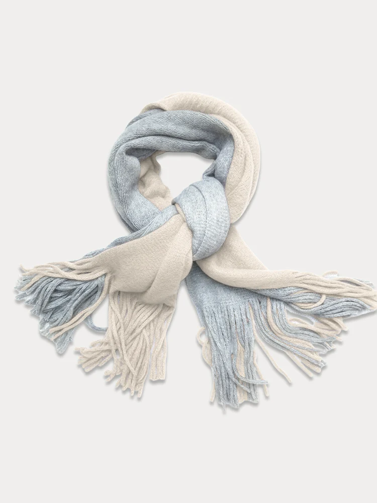 Versatile Two-Tone Warm Scarf - Image 4