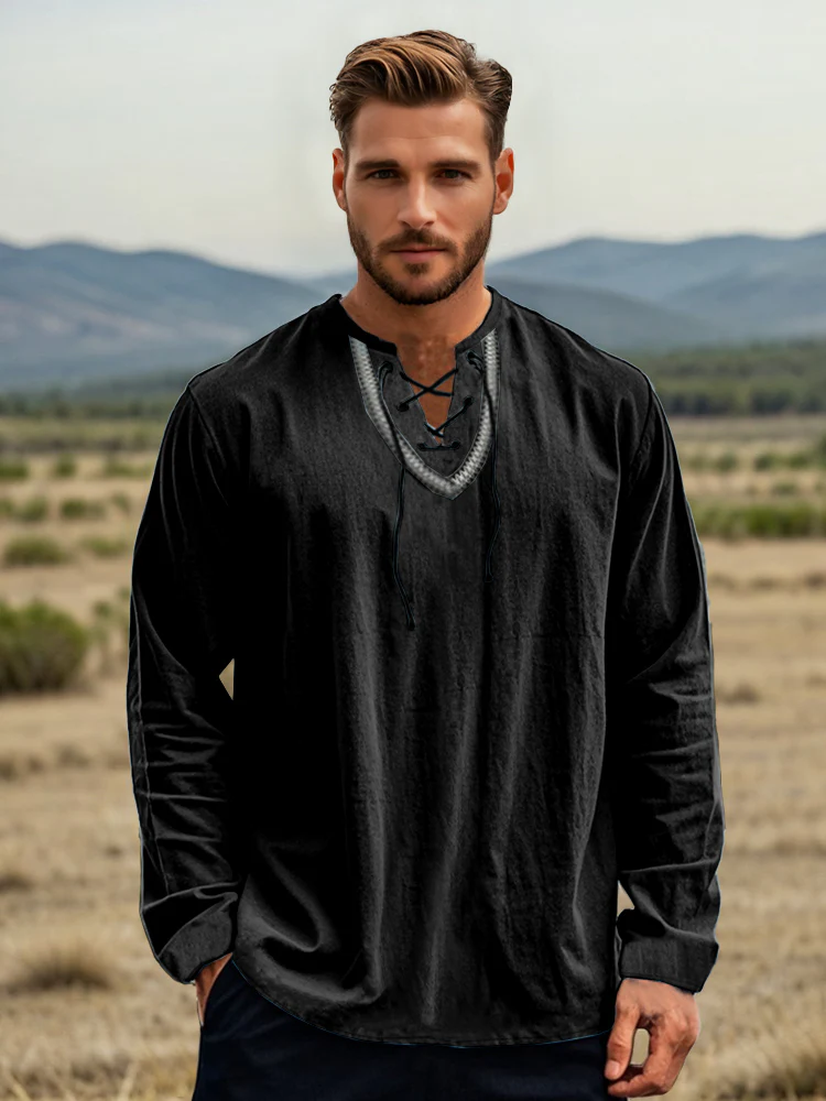 Vintage-Inspired Cotton Linen Shirt - Image 2