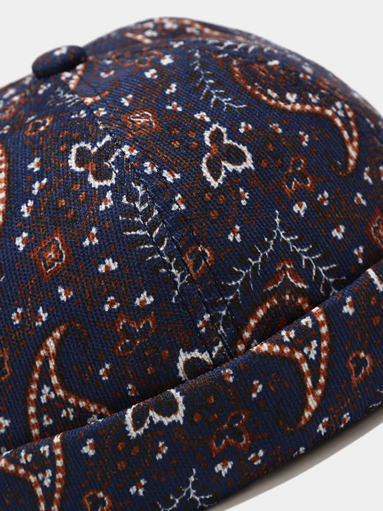 Vintage Paisley Print Brimless Cap - Image 10