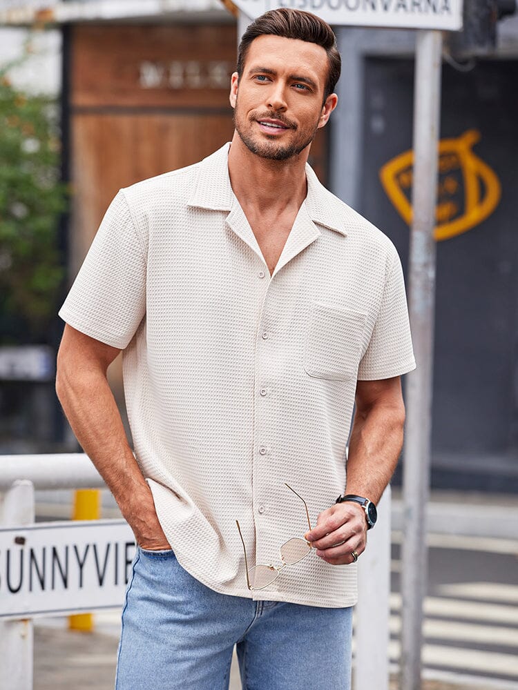 Waffle Loose Fit Short Sleeve Shirt (US Only) - Image 23