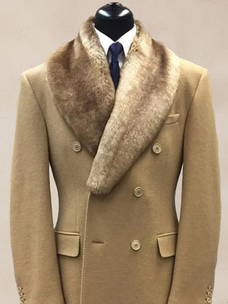 Warm Double-Breasted Tweed Coat - Image 6