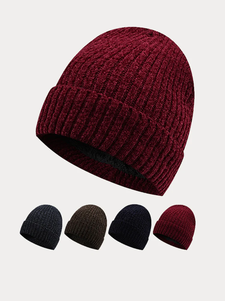Warm Thick Fleece Knit Beanie - Image 7