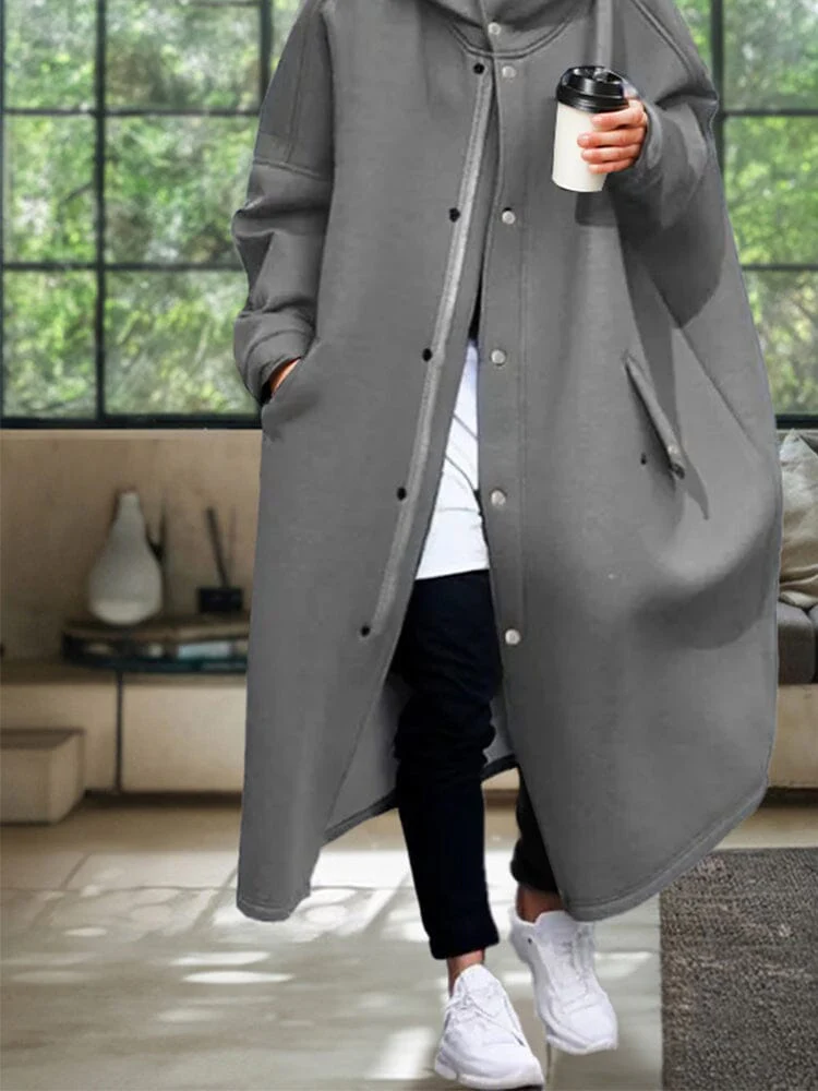 Windproof Oversized Hooded Coat - Image 6