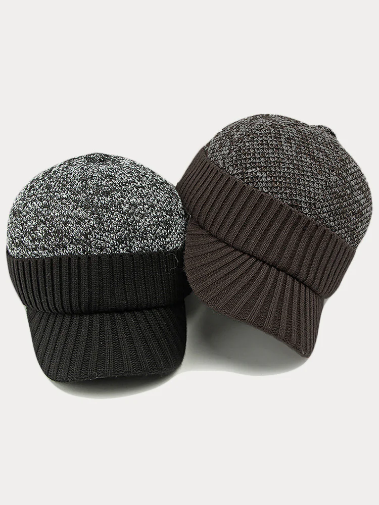 Winter Ear Protection Brim Beanie Hat - Image 6