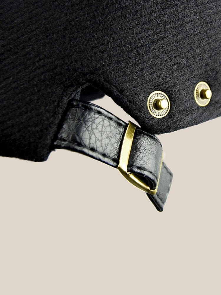 Wool Blend Tweed Newsboy Cap - Image 10