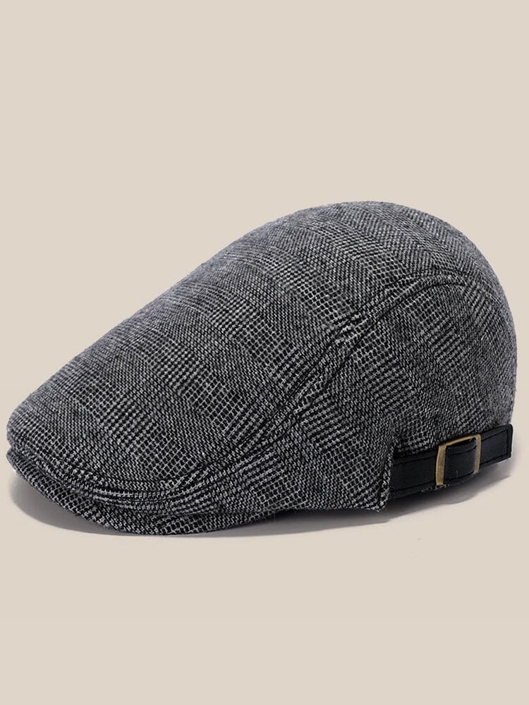 Wool Blend Tweed Newsboy Cap - Image 6